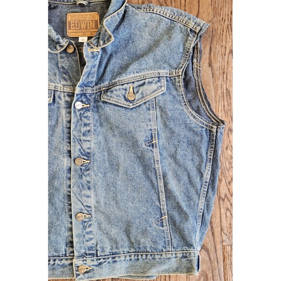 Rare Edwin made in Japan denim Jacket Vest Guns N Roses GNR World Tour 2002 Sz M - Picture 10 of 16